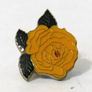 Yellow Rose Of Texas Enamel Lapel Pin Badge Hat